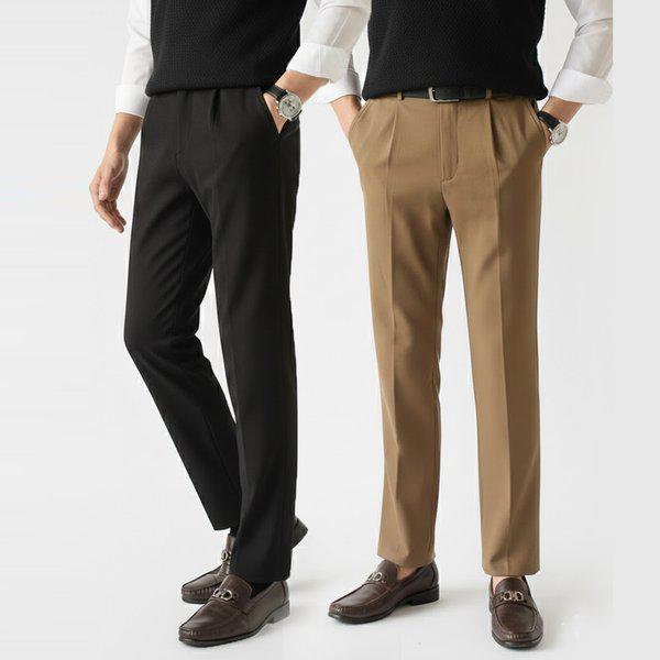 メンズウールスラックス起毛シックリブバンディング LI530