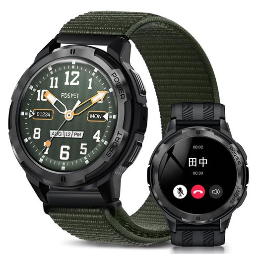 FOSMET H5 スマートウォッチ アウトドア AMOLED 1.43 インチ大画面 常時表示 IPHONE アンドロイド対応 丸型 メンズ パンダガラススクリーン BLUETOOTH5.3 通話機 8,993円