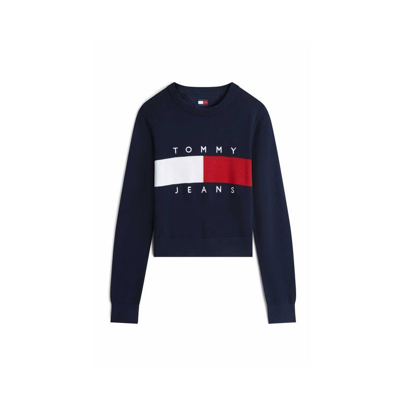 TOMMY JEANS コットン フラッグ クルーネック セーター (T32G6KTO15TWT1C1G) T32G6KTO15TWT1C1G 214674