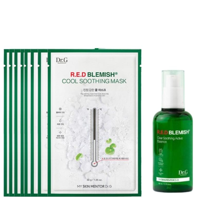 レッドブレミッシュ クールスージングマスク（10枚）＋ new クリアスージングアクティブエッセンス 80ml セット