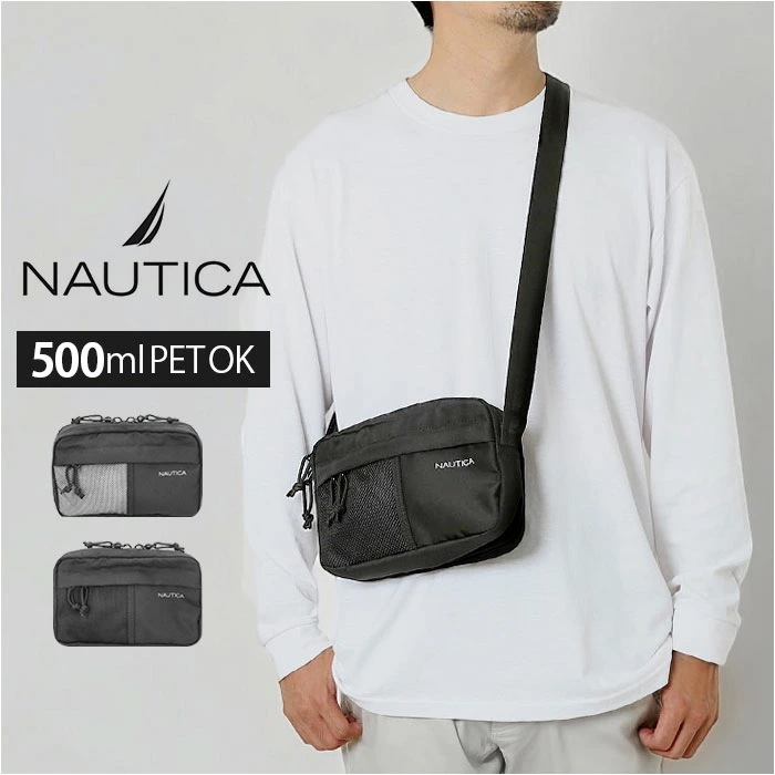 NAUTICA ノーティカ ショートバッグ 370-7002 通販 ミニショルダーバッグ ミニショルダー ミニバッグ ショルダーバック ショルダー 肩掛け ななめかけ 斜めかけ 横型 スクエア メンズ