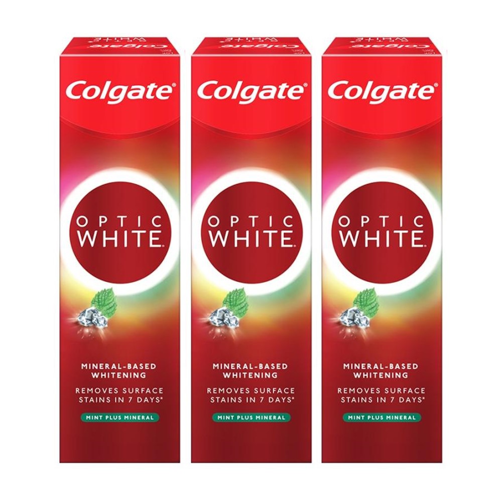 歯磨きペースト オプティックホワイト 100g x 3個セット Mint Plus Mineral 海外直送品
