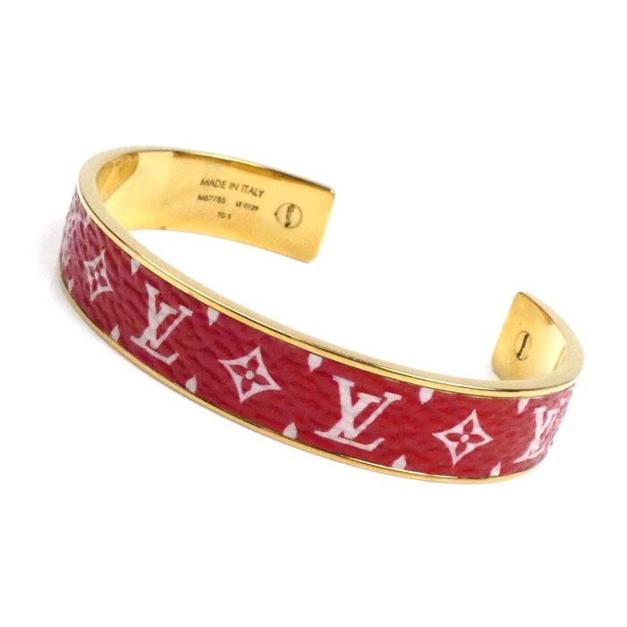 LOUIS VUITTON ルイ・ヴィトン メタル モノグラム ジョンク ワイルド バングル M67785 LE0129 レディース 中古