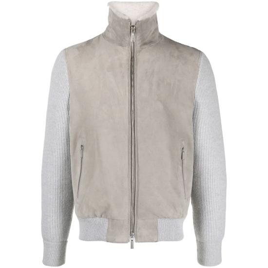 MOORER Men Bomber Jackets O100096 CAMPIGLIO PEARL GREY