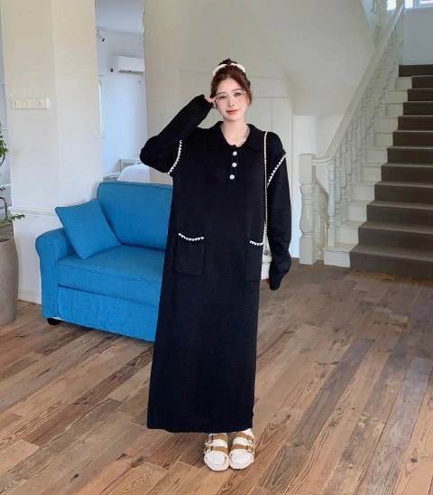 【高品質の製品】早い者勝ち！ お急ぎくださいロングワンピース 長袖 ニット ゆったり シンプル カジュアル かわいい お出かけ レディース【大きいサイズ レディース 春夏 結婚式 きれいめ タイト フ 5,543円