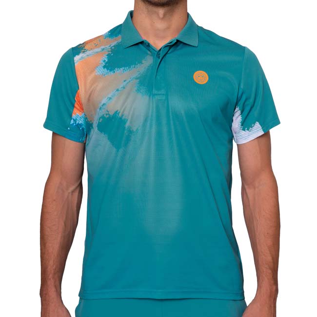 海外サイズ BIDI BADU(ビディバドゥ) 2025 SP メンズ MELBOURNE メルボルン 全豪オープン ゲームポロシャツ M1350014-PTOR(24y12mテニス用ゲームウェア)