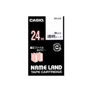 （まとめ）カシオ CASIO 透明テープ XR-24X 透明に黒文字 24mm(×3セット) 5,360円