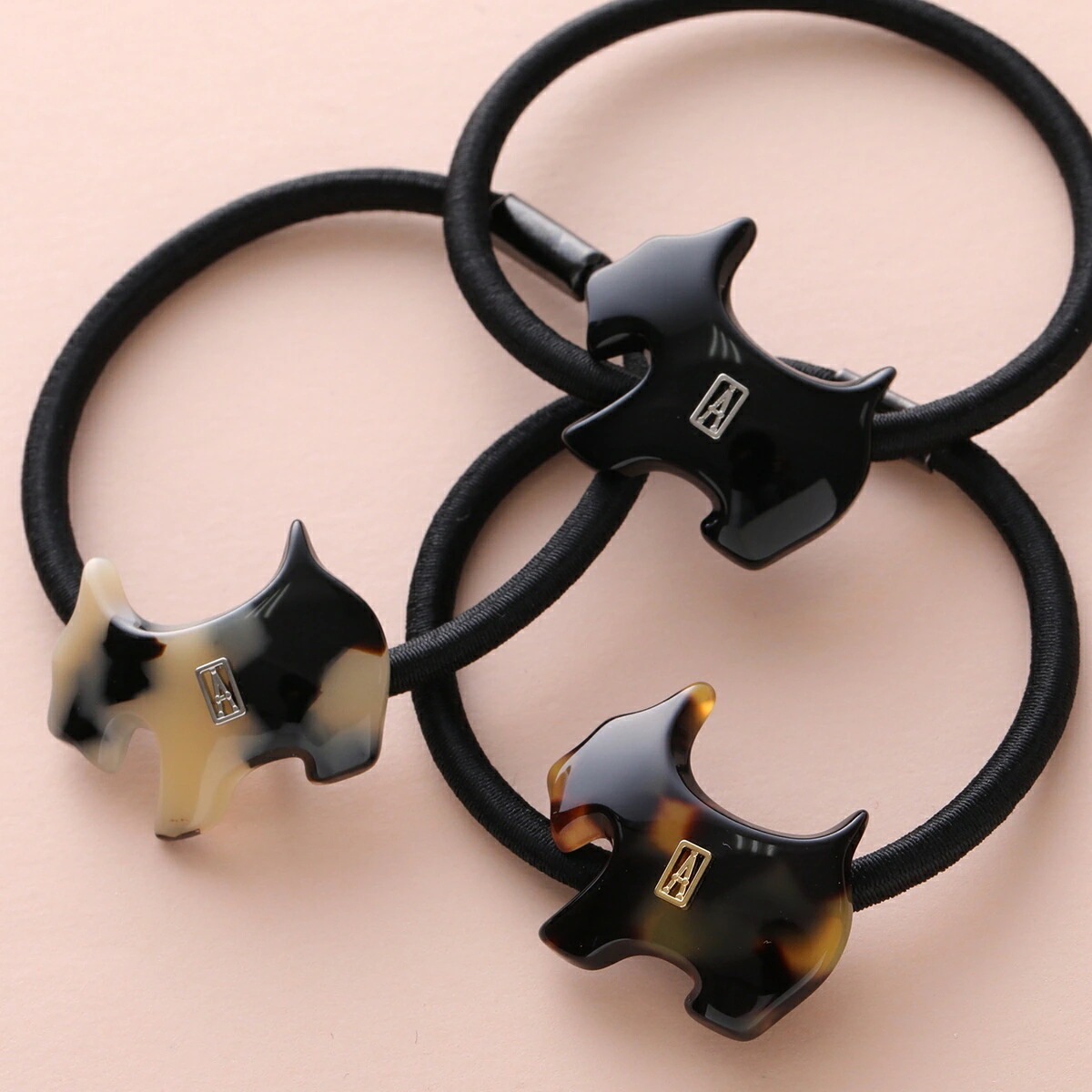 ALEXANDRE DE PARIS アレクサンドル ドゥ パリ ヘアゴム APY-18097-04 レディース ドッグ 犬 髪留め ヘアアクセサリー カラー3色