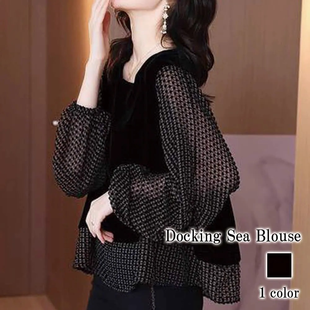 ブラウス レディース ドッキングシアーブラウス 高品質 長袖 人気 フォーマル 白 事務服 厚手 黒 オフィス レース シフォン フリル おしゃれ ボウタイ Tシャツ カジュアル ブランド きれいめ 10,380円