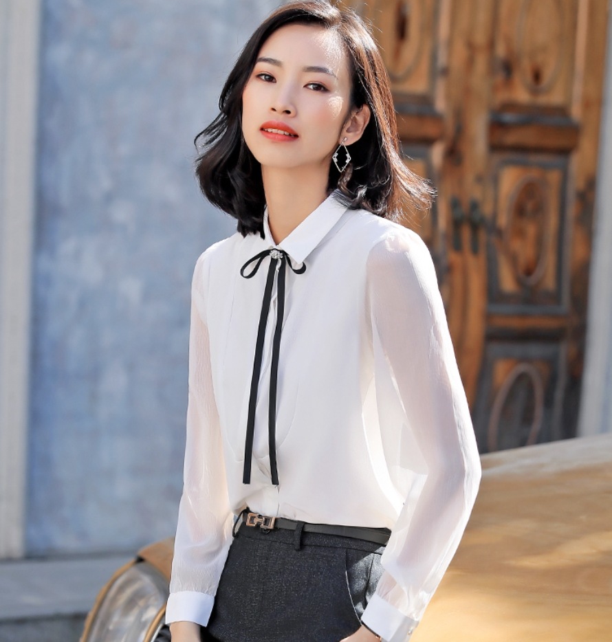 トップス デート モテアイテム シャツ レイヤード リボン シースルー コットン 可愛い きれいめ 上品 おしゃれ かっこいい 可愛い ラブリー キュート ガーリー クール モード系 セクシー