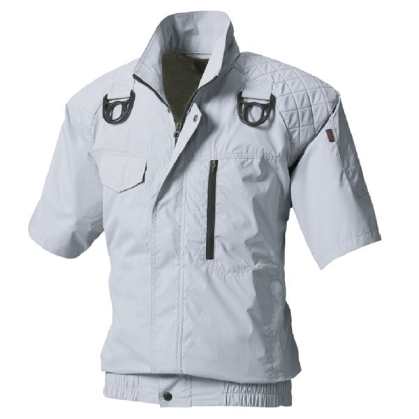 鳳皇 V9377 フルハーネス対応半袖ブルゾン シルバーグレー サイズ4L