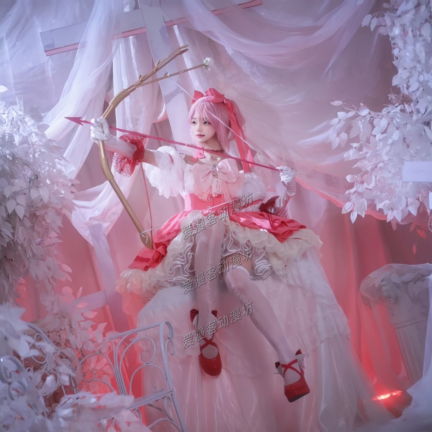 魔法少女まどか マギカコスプレドレススカート劇場版ver魔女の夜の回天鹿目円コスプレ服