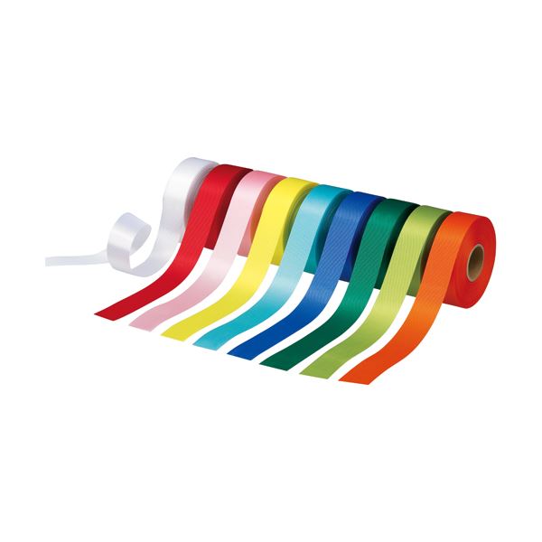 （まとめ）スマートバリュー カラーリボン 36mmx25m ピンク B836J-PK [x5セット]