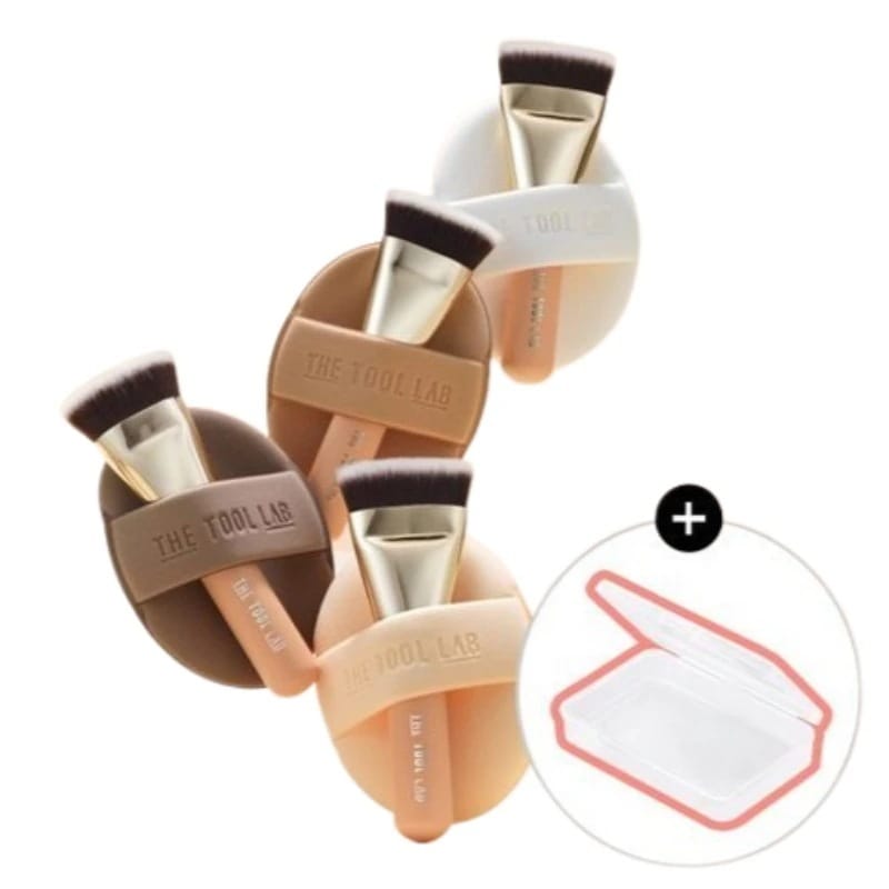 [25SS/新作]超密着デュオ企画(ブラシ+パフ+専用ケース) 4種 #しっとり #カバー #サラサラ #エアリー #25年2月発売 4,750円