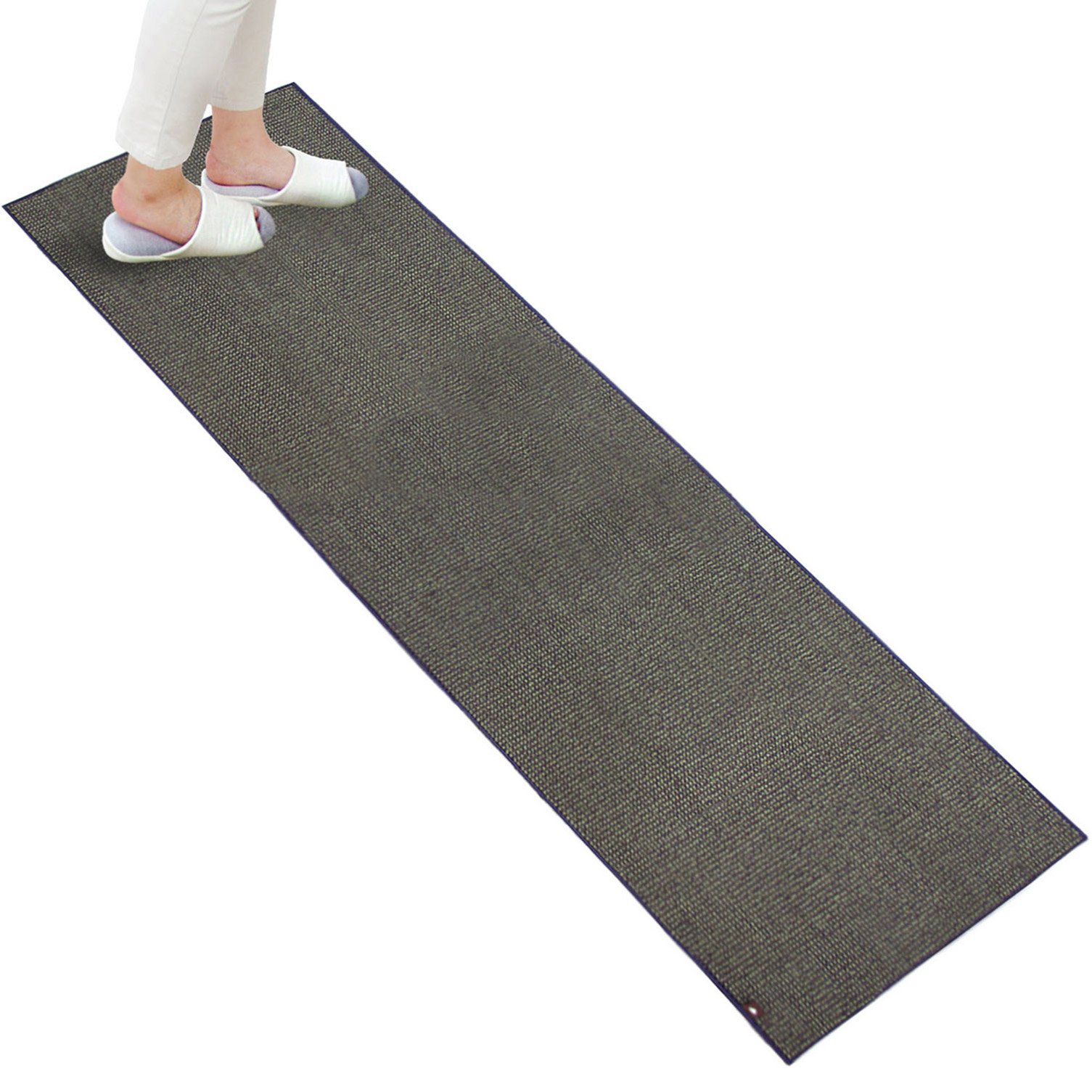 オカ PLYS base (プリスベイス) キッチンマット 約60×180cm (ブラウン) 日本製 洗える