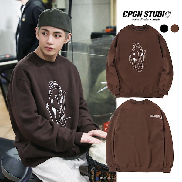 BTS スウェット Tシャツ Qoo10] CPGN STUDIO 【トレカ付き】 BTS V 着用 MTM