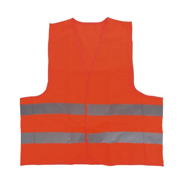 （まとめ）ミドリ安全 高視認性安全ベスト 蛍光オレンジ（x10セット）