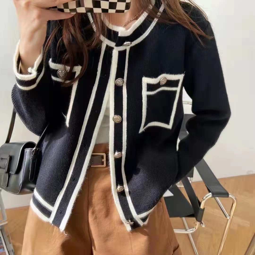 バイカラー セーター カーディガン 長袖 前開き ニット 大人可愛い きれいめ 大人 上品 おしゃれ 大人可愛い 大人女子 こなれ感 エレガント 存在感 春 秋 入学式 入園式 卒業式 卒園式 謝恩会