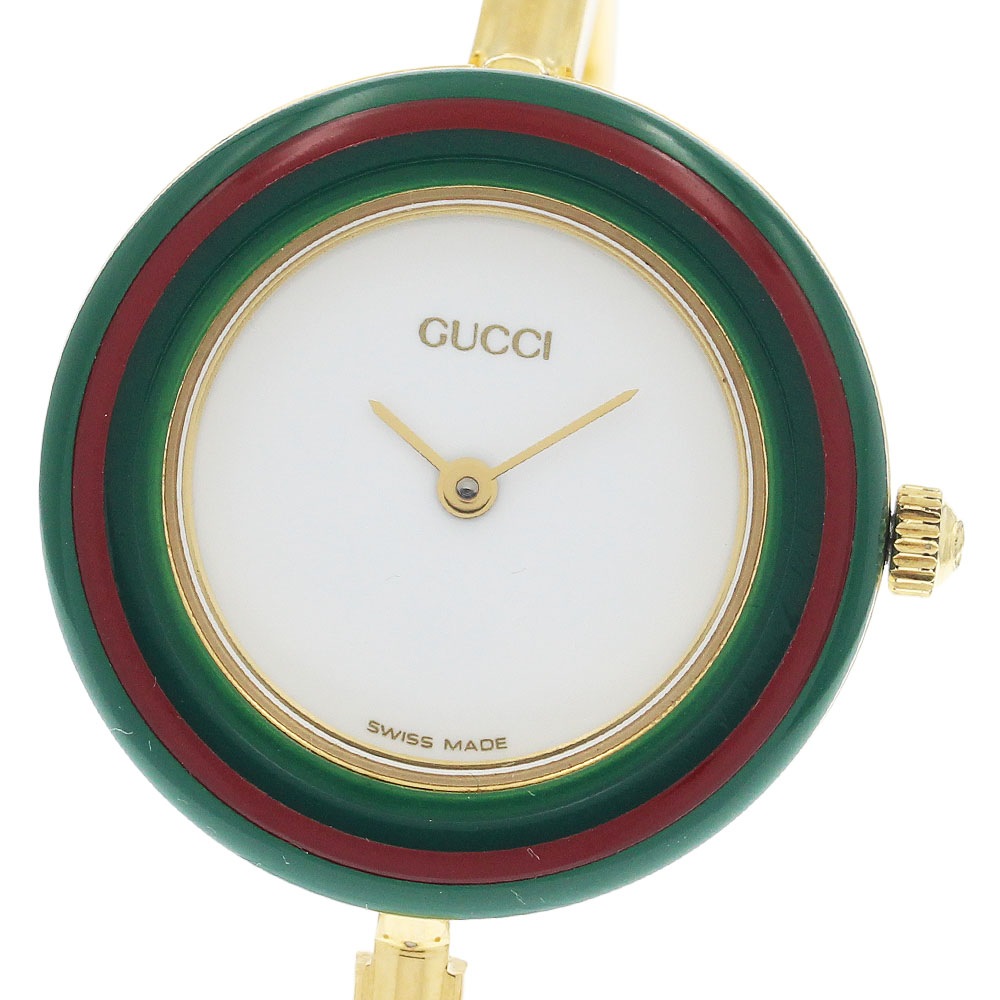 グッチ GUCCI 11/12.2 チェンジベゼル クォーツ レディース 内箱付き_948811【中古】