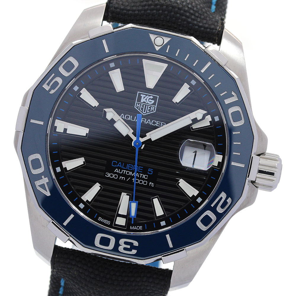 タグホイヤー TAG HEUER CAY211B-0 アクアレーサー キャリバー5 デイト 自動巻き メンズ 保証書付き_845210【中古】