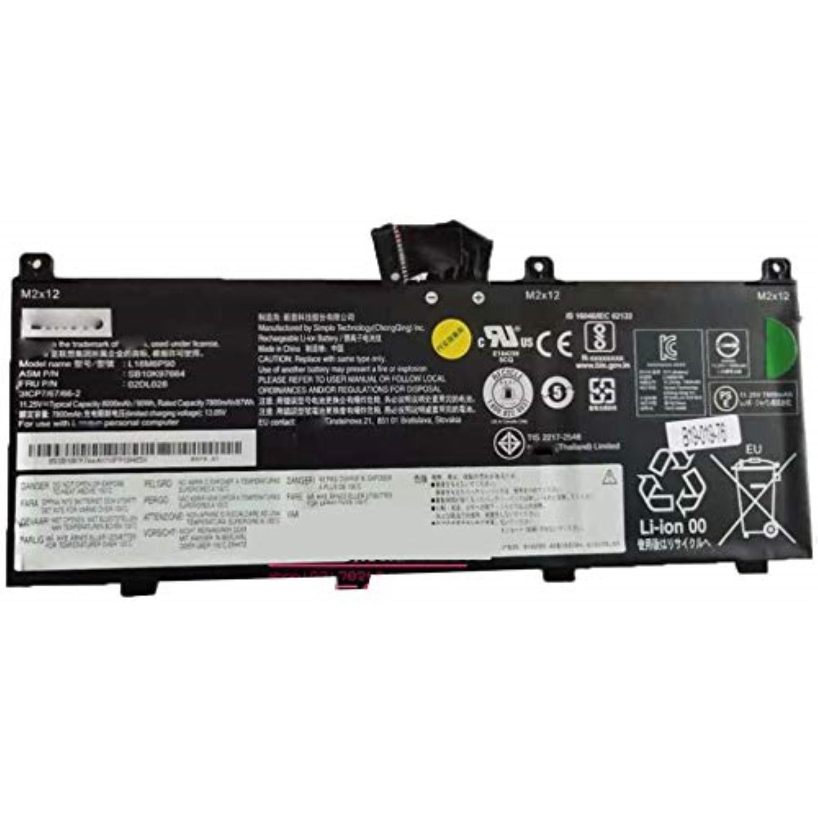 L18M6P90交換用のバッテリー適用for L18M6P90 SB10K97664 02DL028 11.25V/8000mAhノートPC修理互換用dk906