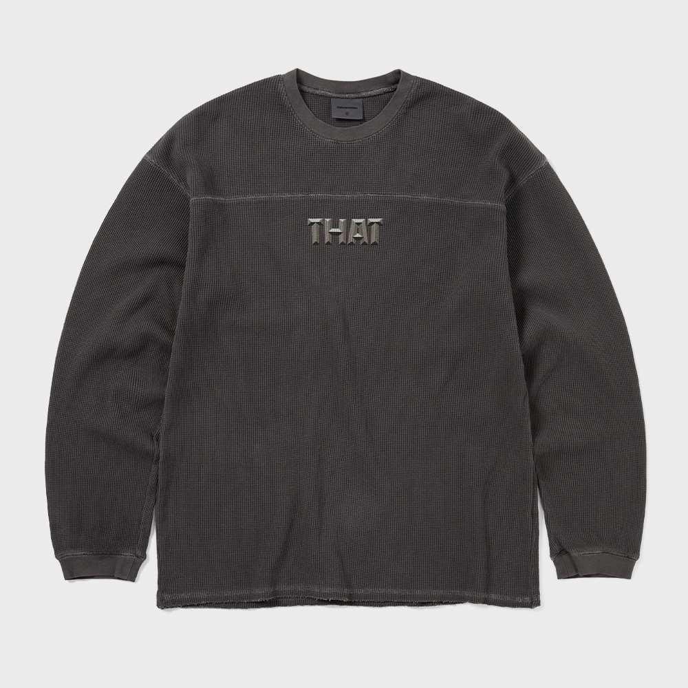 ディス・イズ・ネヴァー・ザット・ワッフル L/S T シャツチャコール