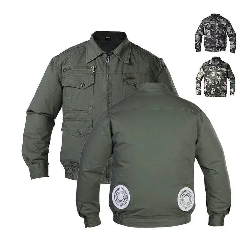 【1つ買うと10個無料】溶接対応 空調ウエア 日焼け止め 作業服空調服セット 運動 仕事 男女 扇風機付き 防水 熱中症対策 旅行 バッテリー 長袖 用 釣り用 登山用150