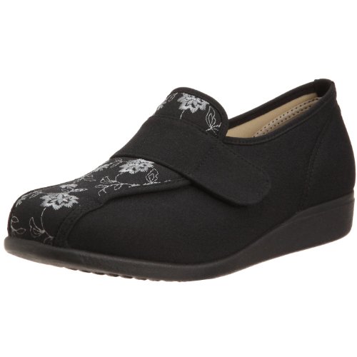 快歩主義 コンフォートシューズ 介護 軽量 撥水 日本製 KHS-052 レディース ブラック 23.5 cm 3E