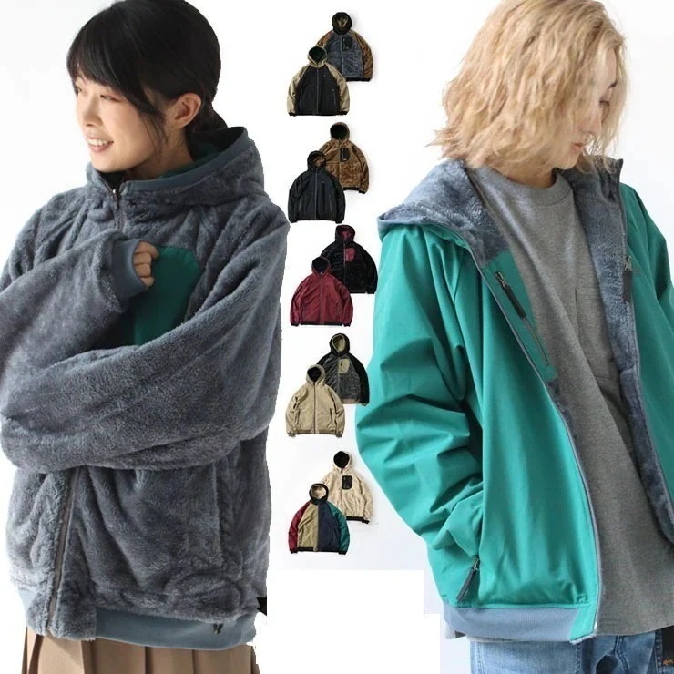 リバーシブル ボア×タスロンフード JKT G418784 メンズ アウター ２WAY ボア コート 防寒 【セール品の為返品・交換不可商品】