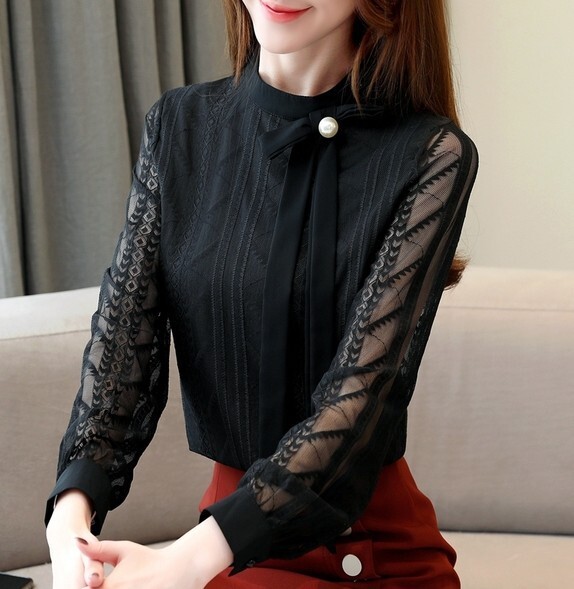 トップス シャツ 長袖 ハイネック リボン シースルー プルオーバー ミディアム丈 重ね着風 かわいい 大人可愛い きれいめ シンプル 上品 おしゃれ かっこいい カジュアル こなれ感 個性的 主役級