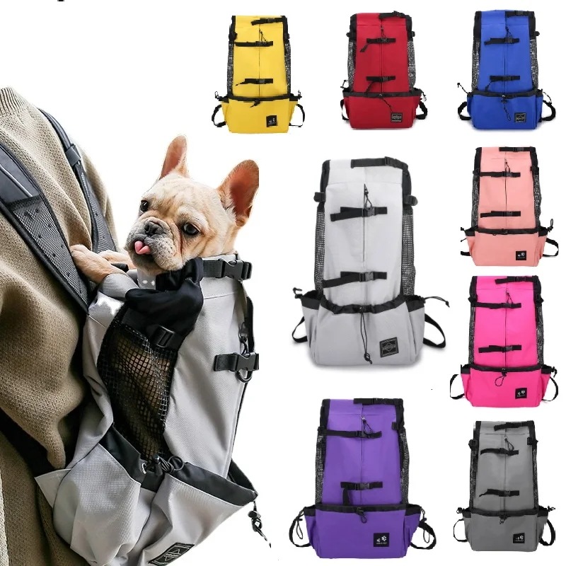 犬用の中型屋外トラベルバッグ,小型犬用の快適で通気性のあるトラベルアクセサリー,フレンチブルドッグ,ペット用品
