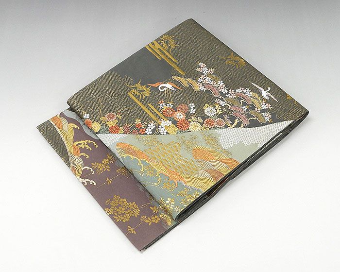 袋帯 正絹 繍宝瑞象文 袋帯 良品 リサイクル g0403