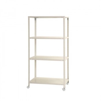 スマートラック NSTR-K557 キャスター付き 間口800×奥行450×高さ1535mm 4段 ホワイト