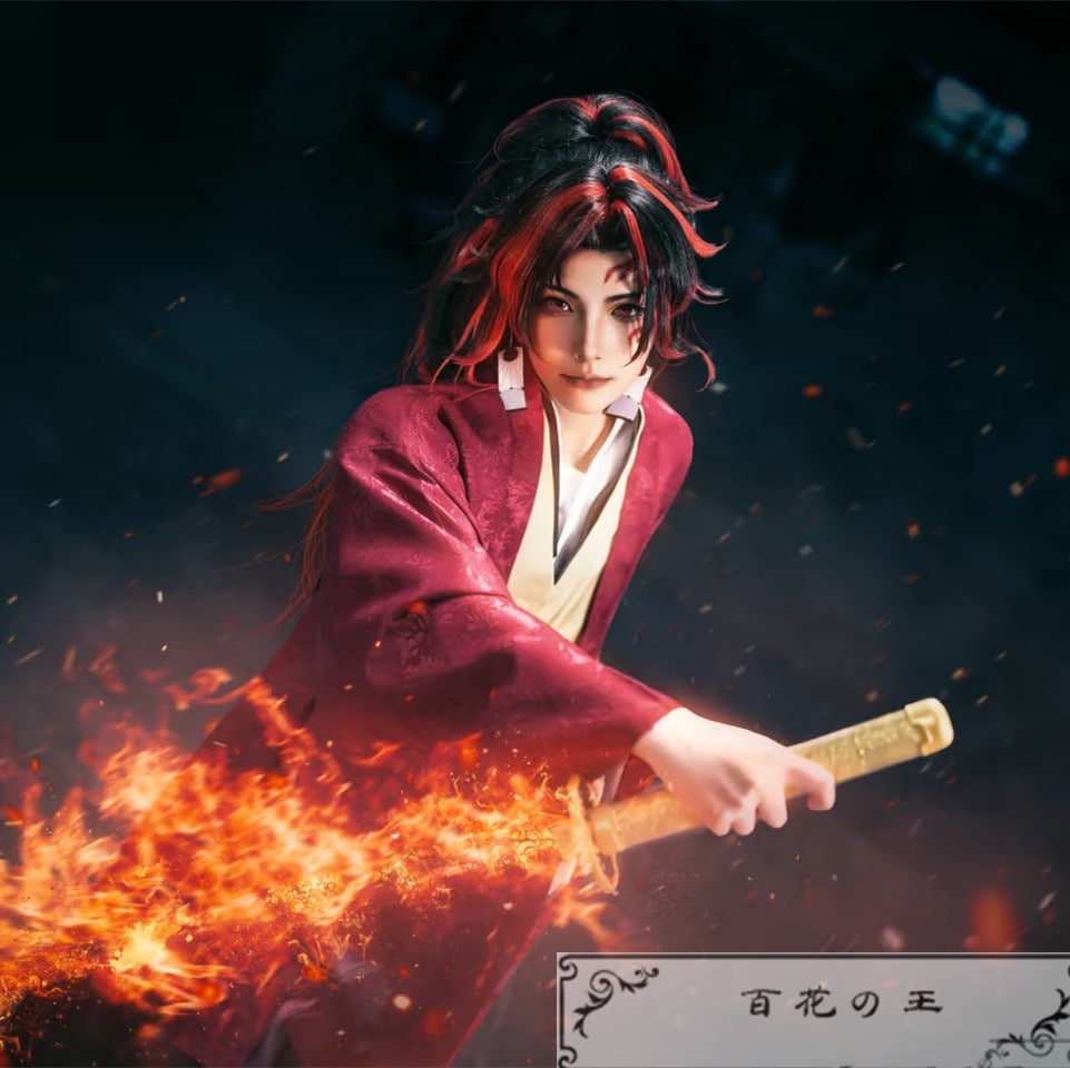 日の呼吸の剣士 繼国縁壱 コスプレ衣装 コスチューム 暗紋付き