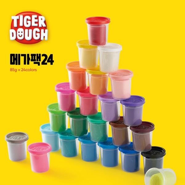 タイガードウ スーパーメガパック (24色) クレイ粘土 触感遊び