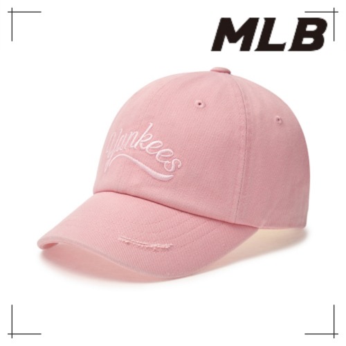 MLB公式正規品 キャップ Vintage Cultured Unstruck Ball Cap NY (Mg. Pink)