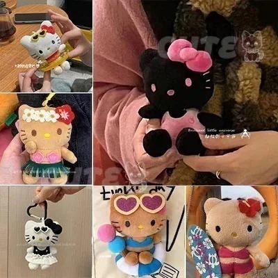 【10点セット】キティちゃん 日焼け サングラス 浮き輪 マスコット キーホルダー 日焼けキティ ぬいぐるみ キーホルダー ガングロ 黒ギャル ハワイ688