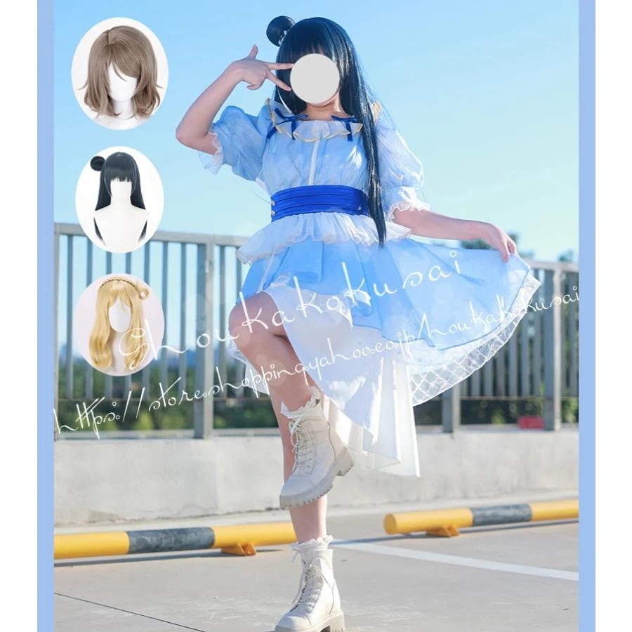 LoveLive ラブライブ Aqours 渡辺曜 津島善子 小原鞠莉 100周年 コスプレ衣装 イベント コスチューム 変装活動 仮装 学園祭 撮影 祭り クリスマス ハロウィン