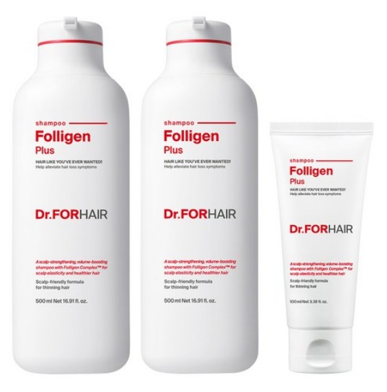 ドクターフォーヘアポリジェンプラス脱毛緩和シャンプー500ml×2P + 100ml 1100ml1set