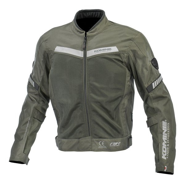 バイク用 春夏 JK-1274 プロテクトハーフメッシュジャケット オリーブ メンズ Lサイズ JK-1274/OLIVE/L