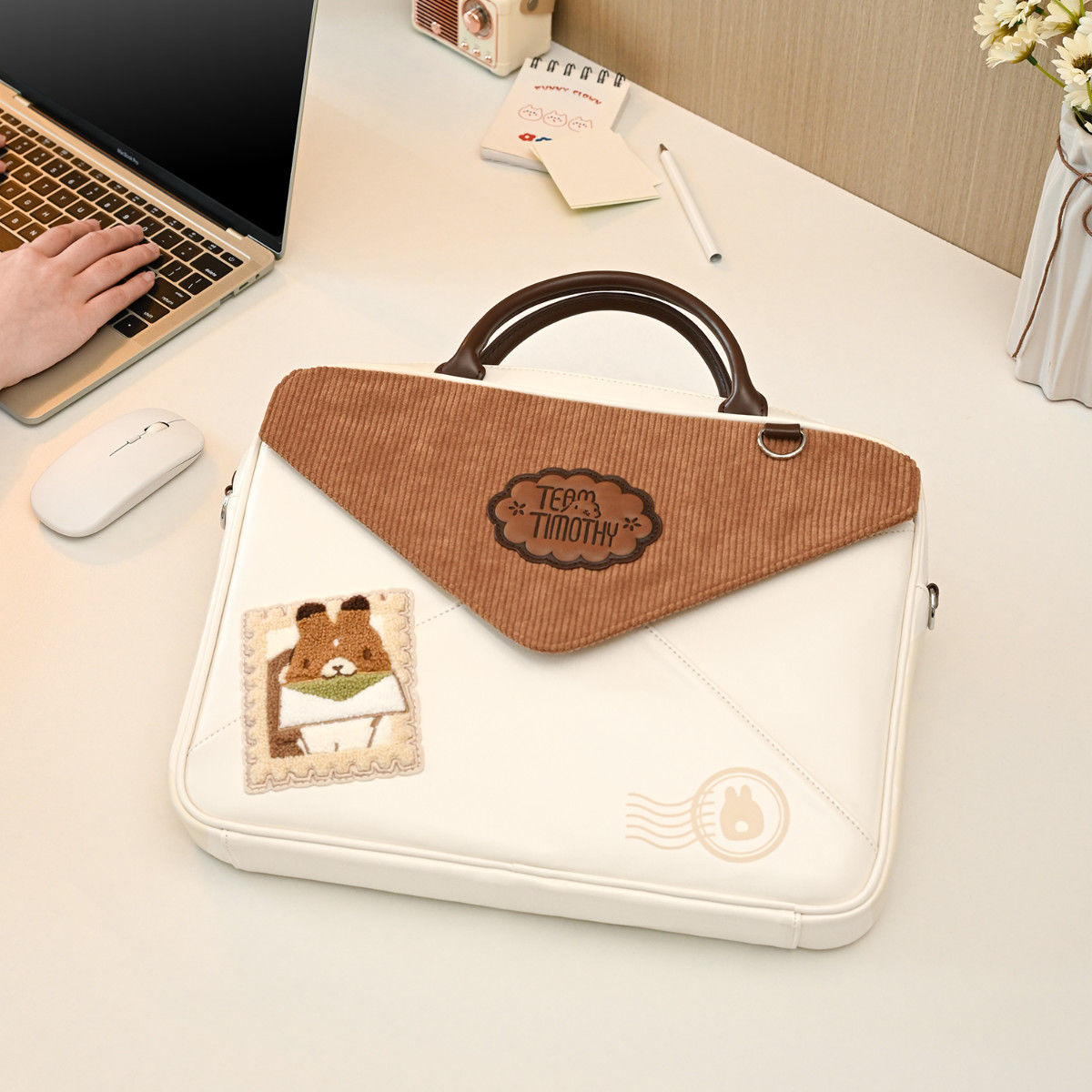 GEEKSHARE ティモシー·ラビット14インチノートパソコンのかばんタブレットPC収納かばん