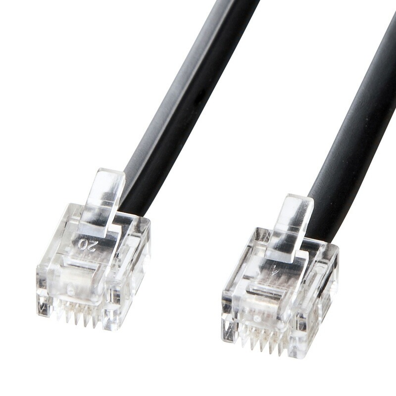 （まとめ買い）モジュラーケーブル ブラック 20m TEL-N1-20BKN2 [x3]