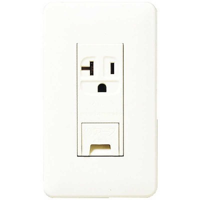 他サイト： パナソニック　Panasonic　フルカラー15A・20A兼用 埋込アースターミナル付接地コンセント ミルキーホワイト　WNP1931MWPの商品画像