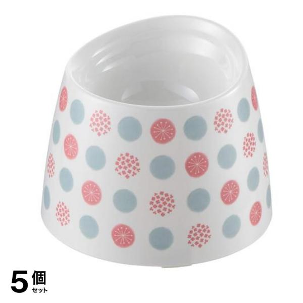 リッチェル ワンちゃんの高さがある食器 S 小型犬用 1個入 (水玉) 5個セット