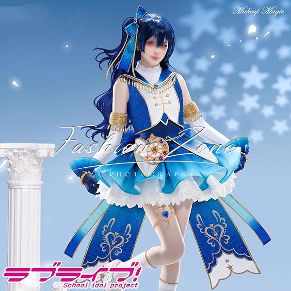 LoveLive ラブライブ 風 園田海未 化粧の魔法 コスプレ衣装 ウィッグ 靴 ハロウィン 演出服 変装