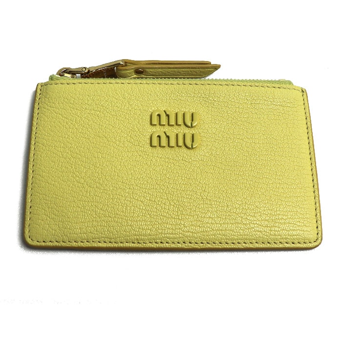 Miu Miu ミュウ ミュウ マドラス フラグメントケース コインケース イエロー 5MB060 レディース 中古 美品 21,600円