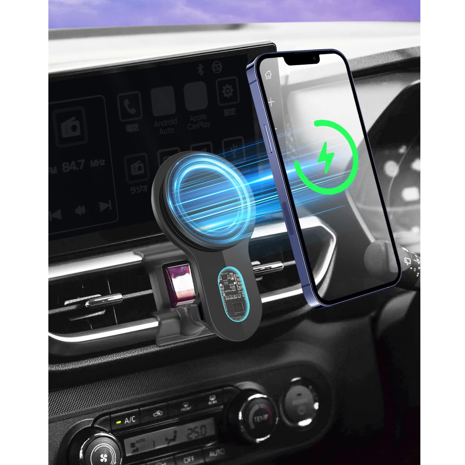 【ライズ専用&ワイヤレス充電】LUWU ライズ 200系専用 スマホホルダー マグネット車 ワイヤレス充電 ライズ 車載ホルダー magsafe対応 ライズ スマホスタンド 磁石 iphone12シリ 4,900円