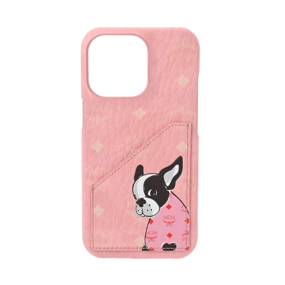 iPhone13 Pro フレンチブルドッグ スマートフォンケース ヴィセトスピンク ユニセックス レザー 携帯・スマホアクセサリー Aランク 中古 銀蔵