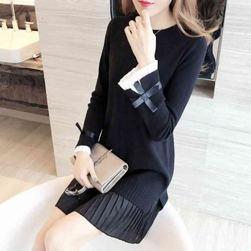 ワンピース レディース 50代 白 大人 ネック 韓国 黒 ニット 秋 40代 春 かわいい ブランド 人気 大きいサイズ Aライン 厚手 しっかり おしゃれ カジュアル ロング スカート アウトドア