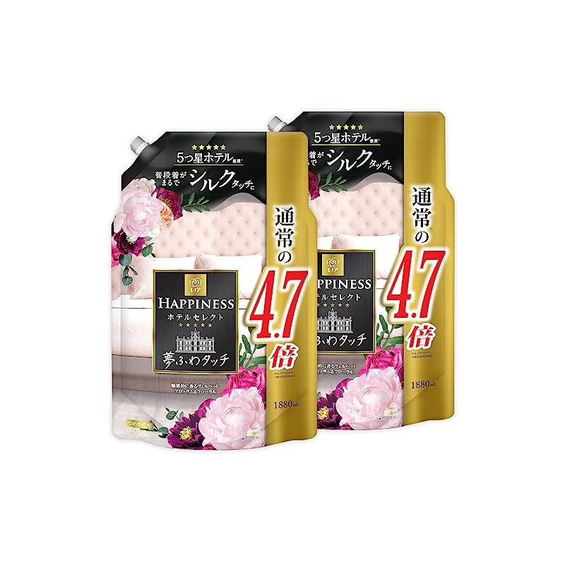 【まとめ買い】 【大容量】 レノア ハピネス 夢ふわタッチ 柔軟剤 ヴェルベットブロッサム&フローラル 詰め替え 1,880mLx2袋